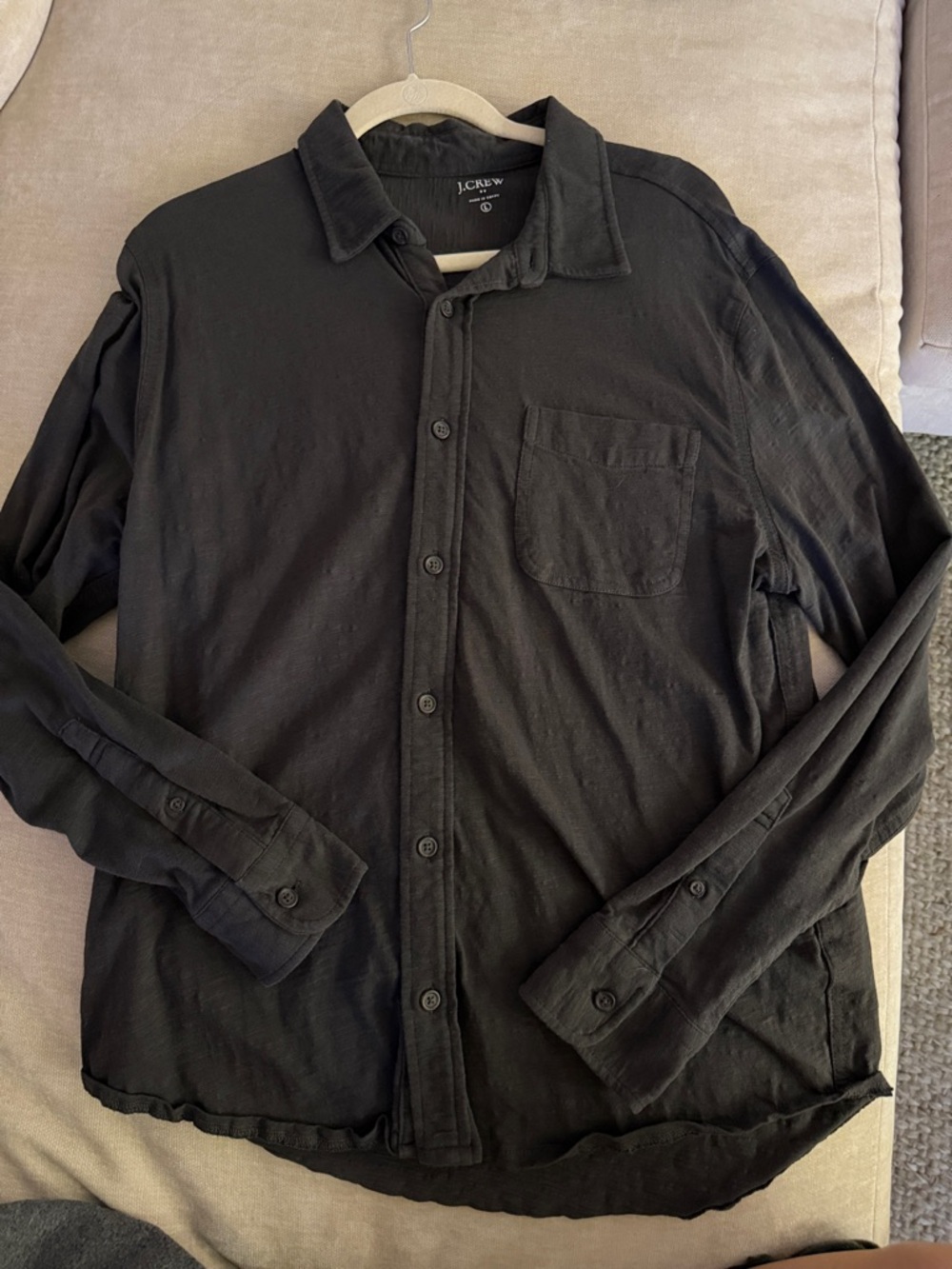J. Crew Charcoal Grey Cotton Button Down